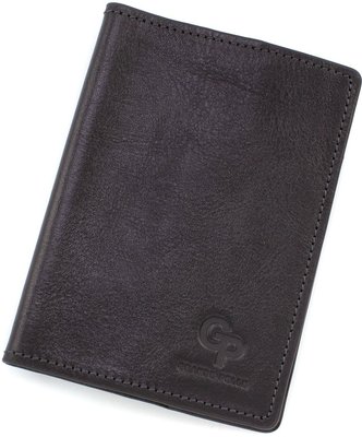 Чёрная кожаная обложка для паспорта Grande Pelle 252610 252610 фото