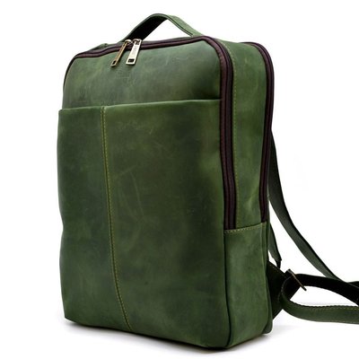 Зеленый кожаный рюкзак унисекс TARWA RE-7280-3md RE-7280-3md фото