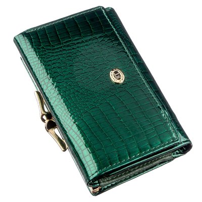 Місткий жіночий гаманець на кнопці ST Leather 18914 Зелений 18914 фото