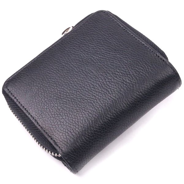 Стильний жіночий гаманець із монетницею на блискавці з натуральної шкіри KARYA 21408 Чорний 21408 фото