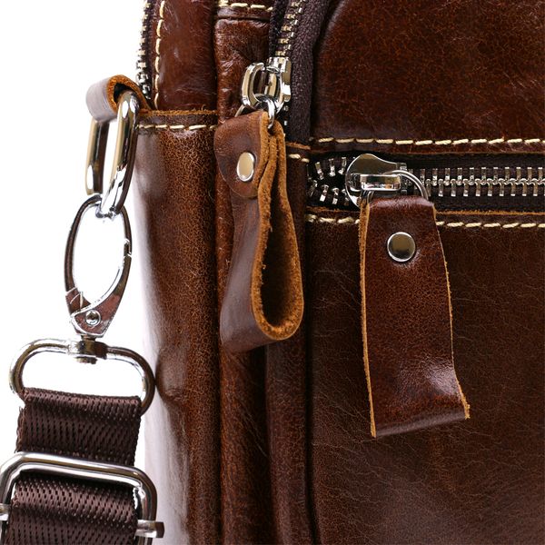 Небольшая мужская сумка из натуральной кожи Vintage 20478 Коричневый 52438 фото