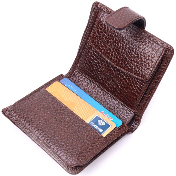 Компактный бумажник для мужчин из натуральной кожи KARYA 21326 Коричневый 21326 фото