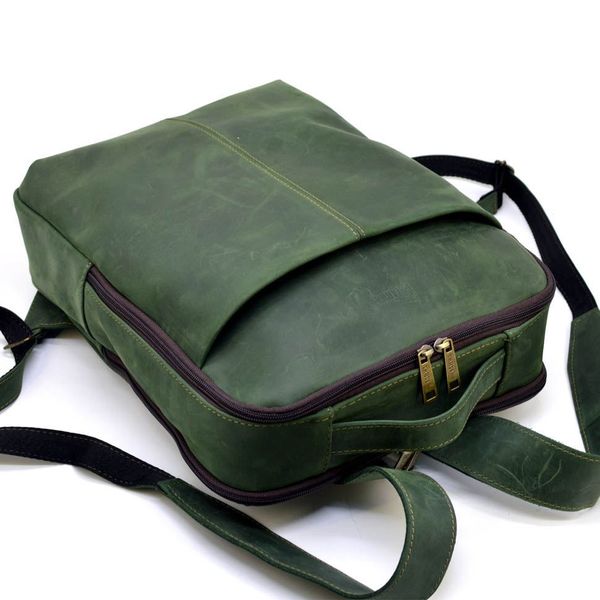Зелений шкіряний рюкзак унісекс TARWA RE-7280-3md RE-7280-3md фото