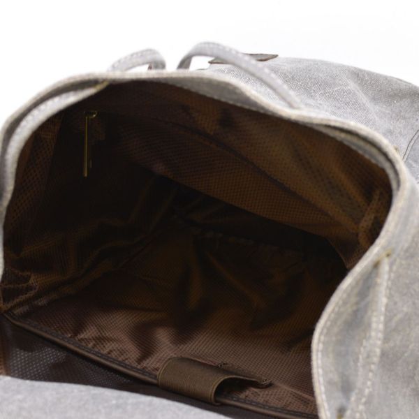 Рюкзак сірий (світлий) з парусини канвас і шкіри RGj-0010-4lx від бренду TARWA RGj-0010-4lx фото