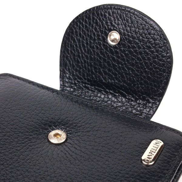 Зручний невеликий жіночий гаманець з натуральної шкіри CANPELLINI 21668 Чорний 21668 фото