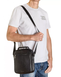 Чоловіча шкіряна сумка на плече містка REK-022-Vermont чорна REK-022-Vermont black фото 2