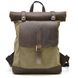 Ролл-ап рюкзак з кінської шкіри та канвас TARWA ROc-5191-3md ROc-5191-3md фото 3