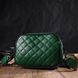 Жіноча прямокутна сумка крос-боді з натуральної шкіри 22113 Vintage Зелена 22113 фото 5