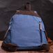 Надійний текстильний рюкзак, що закривається клапаном на магніт Vintage 22154 Синій 56790 фото 8