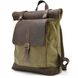 Ролл-ап рюкзак з кінської шкіри та канвас TARWA ROc-5191-3md ROc-5191-3md фото 1