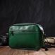 Жіноча прямокутна сумка крос-боді з натуральної шкіри 22113 Vintage Зелена 22113 фото 6