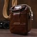 Небольшая мужская сумка из натуральной кожи Vintage 20478 Коричневый 52438 фото 8
