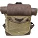 Ролл-ап рюкзак з кінської шкіри та канвас TARWA ROc-5191-3md ROc-5191-3md фото 6