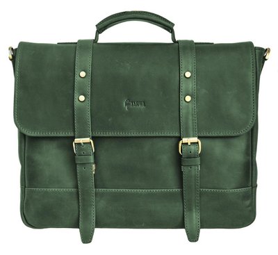 Портфель мужской кожаный зеленый RE-0001-4lx TARWA RE-0001-4lx фото