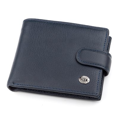 Чоловічий гаманець ST Leather 18312 (ST103) шкіряний Синій 18312 фото