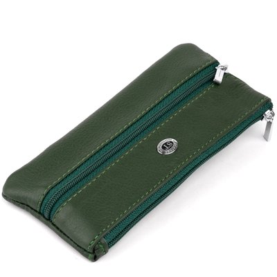 Ключница-кошелек с кармашком унисекс ST Leather 19348 Зеленая 19348 фото