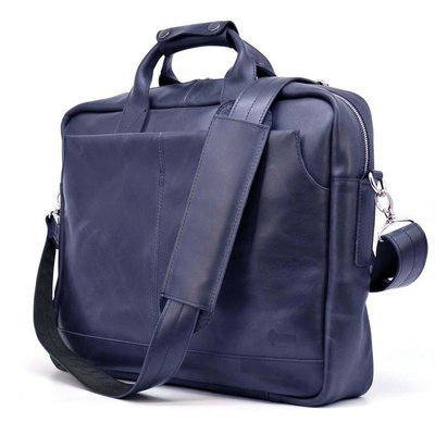 Мужская сумка для ноутбука 17" из натуральной кожи синяя TARWA RK-1019-4lx RK-1019-4lx фото