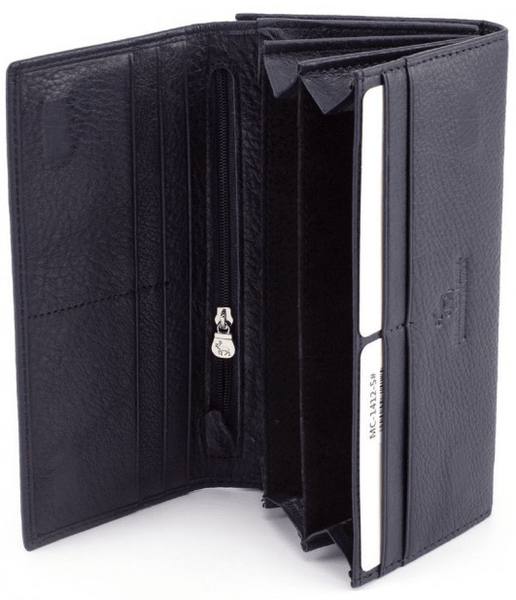 Темно-синій шкіряний гаманець Marco coverna MC-1412-5 MC-1412-5 фото