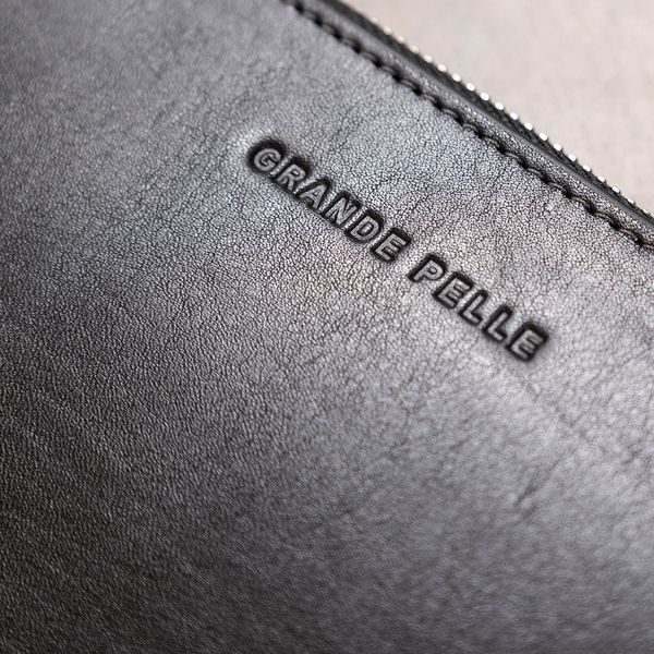 Кожаный женский кошелек на молнии GRANDE PELLE 11562 Черный 11562 фото