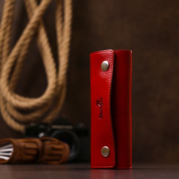 Стильна жіноча шкіряна ключниця Shvigel 16530 Червоний 16530 фото