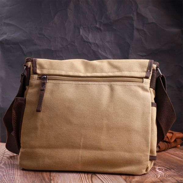 Практична сумка через плече для ноутбука 13" із щільного текстилю Vintage 22202 Пісочний 56835 фото