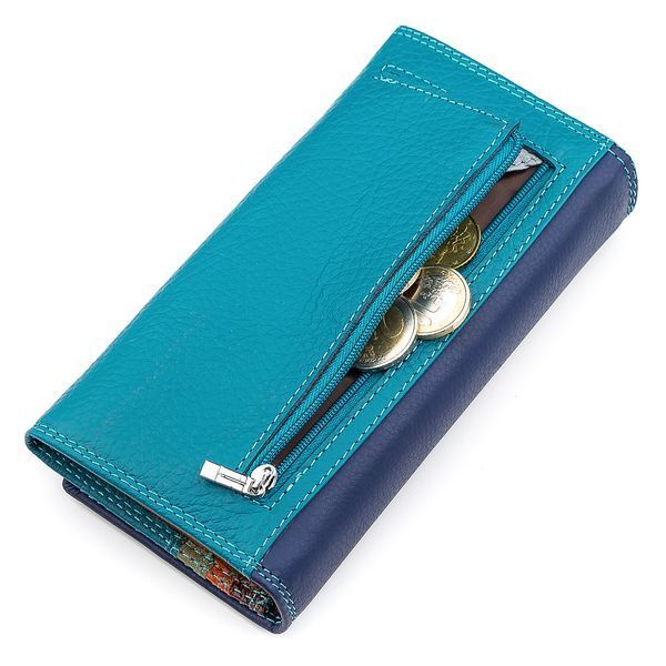 Гаманець жіночий ST Leather 18362 (SB634) з натуральної шкіри Синій 18362 фото