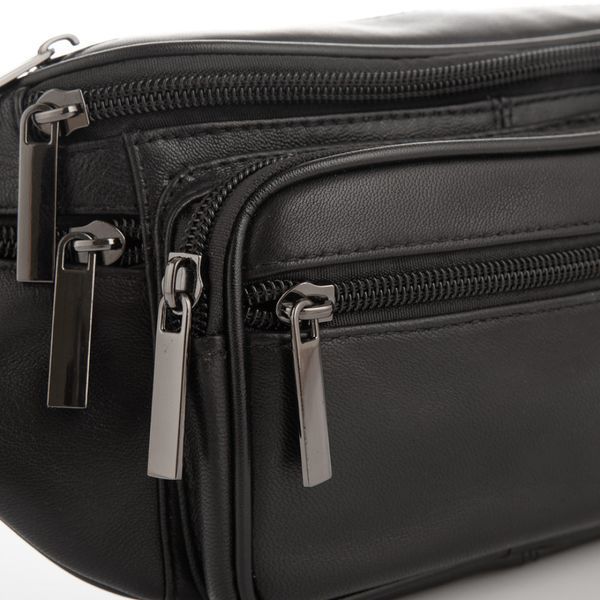 Чоловіча поясна шкіряна чорна сумка Buffalo Bags M8879A-s M8879A-s фото