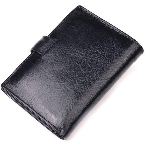Вертикальный мужской бумажник из натуральной кожи ST Leather 19406 Черный 19406 фото