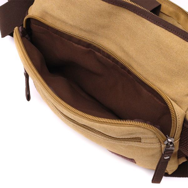 Практична сумка через плече для ноутбука 13" із щільного текстилю Vintage 22202 Пісочний 56835 фото