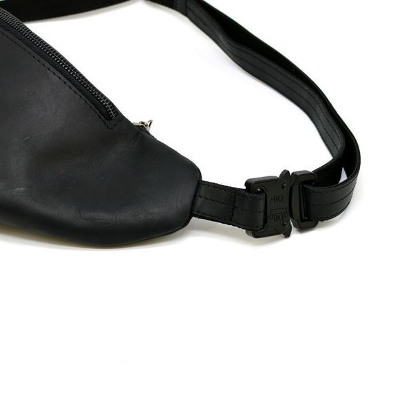 Кожаная сумка на пояс из черной крейзи хорс бренда TARWA RA-3036-3md RA-3036-3md фото