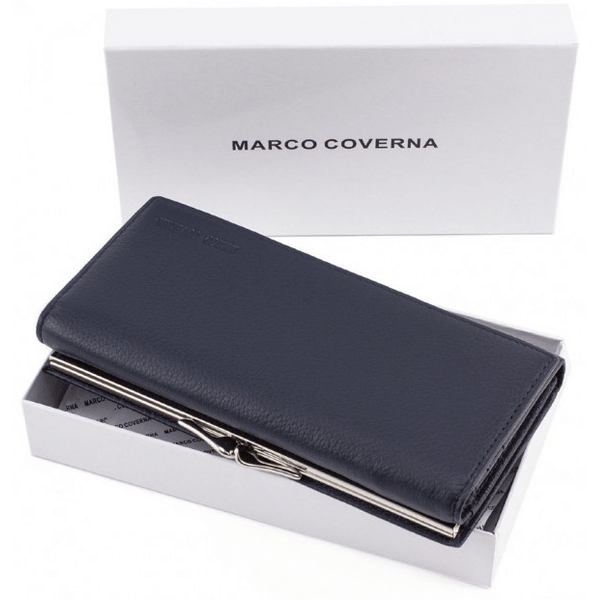 Темно-синій шкіряний гаманець Marco coverna MC-1412-5 MC-1412-5 фото