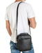 Чоловіча шкіряна сумка на плече містка REK-022-Flotar чорна REK-022-Flotar фото 4