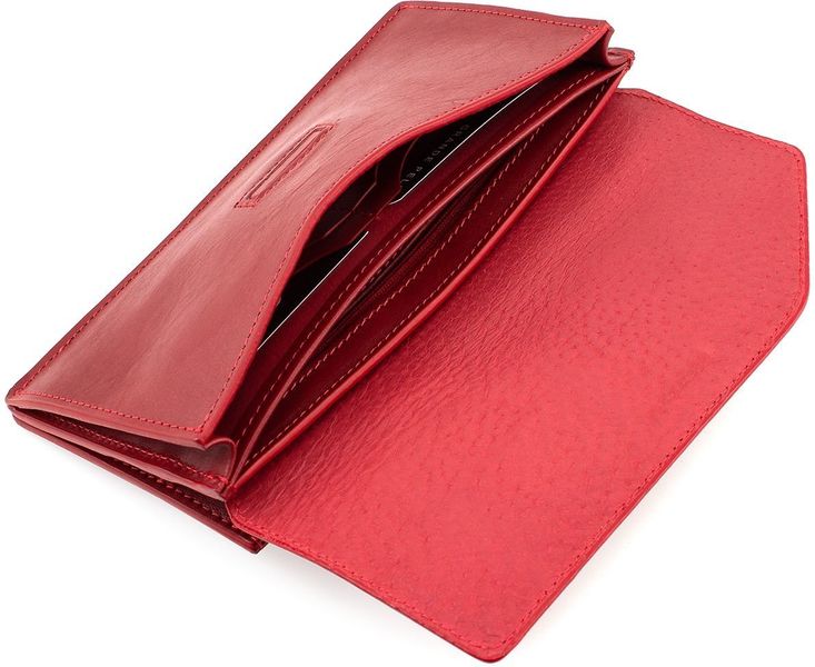 Червоний шкіряний гаманець на магніті Grande Pelle 514660 514660 фото
