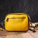 Прямоугольная женская сумка кросс-боди из натуральной кожи 22114 Vintage Желтая 22114 фото 8