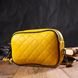 Прямоугольная женская сумка кросс-боди из натуральной кожи 22114 Vintage Желтая 22114 фото 7