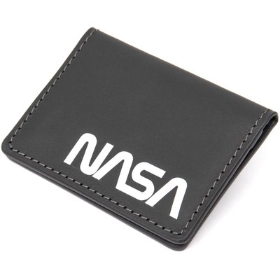 Шкіряна обкладинка для автодокументів з логотипом NASA GRANDE PELLE 11490 Чорний 11490 фото