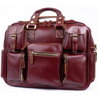 Дорожня сумка-портфель Vintage 14776 Бордова 39373 фото