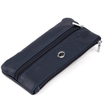 Ключниця-гаманець з кишенею унісекс ST Leather 19349 Темно-синій 19349 фото