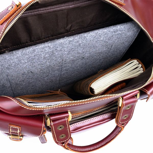 Дорожня сумка-портфель Vintage 14776 Бордова 39373 фото