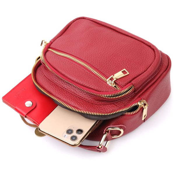 Стильна жіноча сумка Vintage 20689 Червона 52789 фото