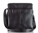 Мужская удобная вместительная кожаная сумка на плечо REK-074-Vermont черная REK-074-Vermont фото 4