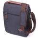 Вертикальная мужская сумка через плечо текстильная 21261 Vintage Черная 55145 фото 1