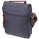 Вертикальная мужская сумка через плечо текстильная 21261 Vintage Черная 55145 фото 2