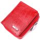 Лакований жіночий гаманець із монетницею на блискавці з натуральної фактурної шкіри KARYA 21410 Червоний 21410 фото 1