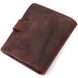 Компактный мужской бумажник из добротной винтажной кожи KARYA 21328 Коричневый 21328 фото 2