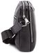 Чёрная кожаная сумка мессенджер на два отделения Marco Coverna 7705-1A black 7705-1A black фото 5