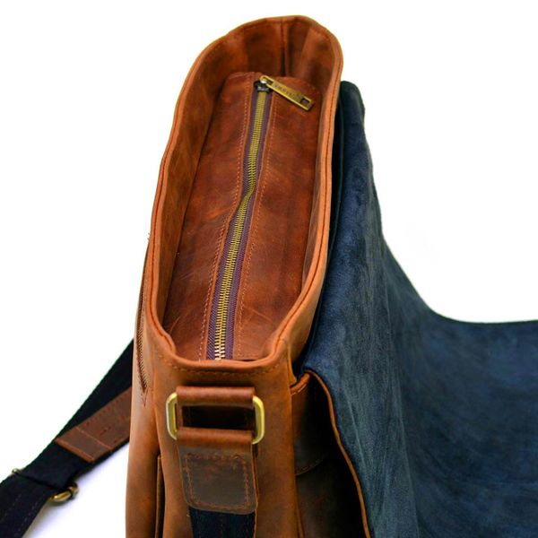 Мужская кожаная сумка через плечо с клапаном TARWA RY-1047-3md терракот RY-1047-3md фото