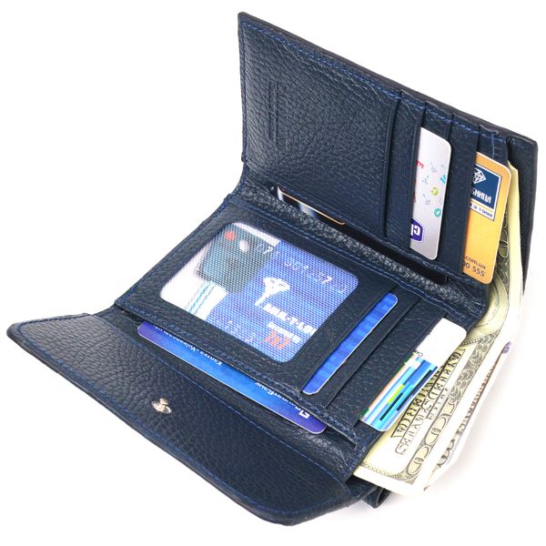 Практичний гаманець для жінок із натуральної шкіри флотар CANPELLINI 21593 Синій 21593 фото