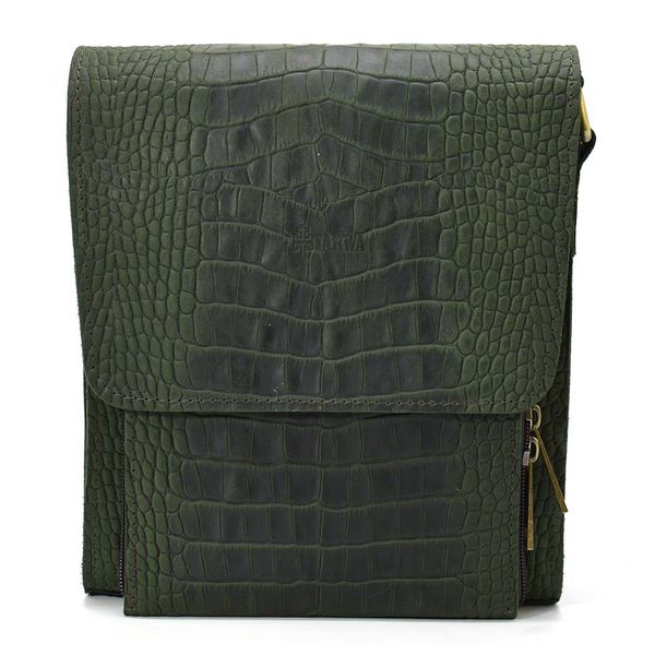 Кожаная сумка через плечо RepE-3027-4lx бренда TARWA зеленый цвет рептилия RepE-3027-4lx фото