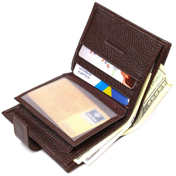 Універсальний чоловічий гаманець з натуральної зернистої шкіри CANPELLINI 21744 Коричневий 21744 фото